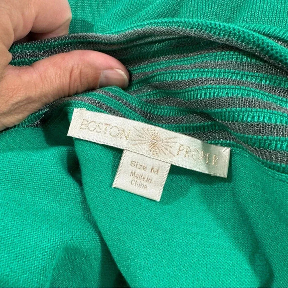 Boston Proper Sweater Glass Bead Trim Details - Picture 3 of 7